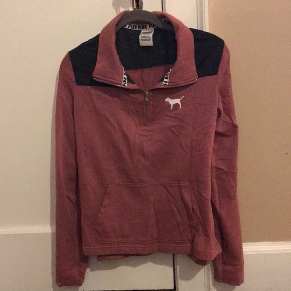 PINK Victoria's Secret Tops - Pink half zip in mauve